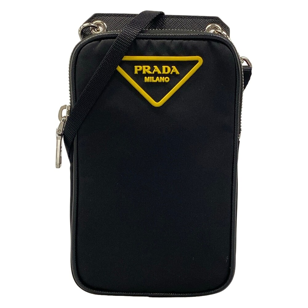 Prada Black Yellow Nylon Leather #339815P83B